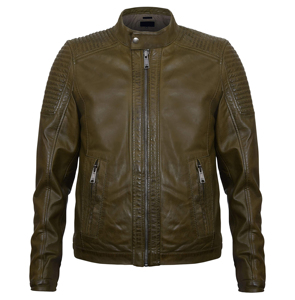 Venta al por mayor de los hombres de moda de invierno último diseño de gran oferta transpirable Stand Collar hombres chaquetas 100% cuero de vaca chaquetas de los hombres Oem - Product Image 1