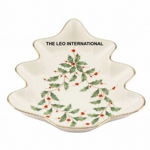 Plateau de Noël en métal aluminium de forme ronde, poli et brillant, fait à la main de luxe, vente à chaud, excellente qualité, accent de Noël - Product Image 5