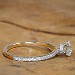 Bague en diamant de laboratoire, or, simple et élégante, 0,50 ct, taille brillant, pour femme, unisexe, mariage, fiançailles, anniversaire, fête, haute qualité - Product Image 2