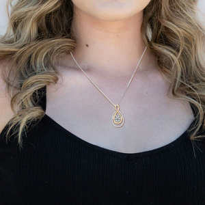 Collier pendentif infini classique de luxe, grand diamant brillant, étincelant, argent sterling 925, moissanite 3 carats, 9,1 mm, pour les fêtes - Product Image 6