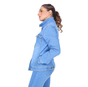 แจ็กเก็ตยีนส์ระบายอากาศได้ดีสำหรับผู้หญิงแจ็กเก็ตยีนส์คุณภาพสูงจากโรงงาน - Product Image 2