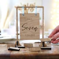 Numéros de table de mariage écologiques fabriqués à la main à partir de bois durable