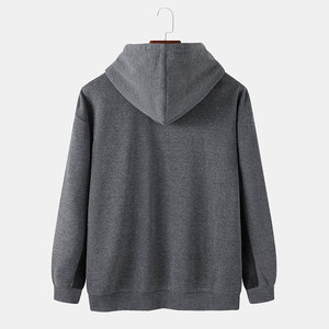 Sweats à capuche pour hommes sur mesure de haute qualité vêtements de rue d'hiver 100% coton motif solide avec polyester - Product Image 2