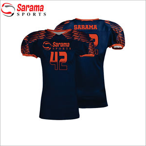 2022 Venta al por mayor de camisetas de fútbol americano de sarga para jóvenes/uniformes de fútbol americano personalizados, - Product Image 2