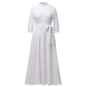 Women Clergy Dress Elegance Audrey Hepburn Style Roman Tab Collar Pastor Cleric Preacher Minister Clerical Priest Costume