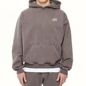 Survêtement décontracté à capuche de bonne qualité en tissu épais pour hommes, respirant, impression de logo personnalisée, fabrication OEM - Product Image 2