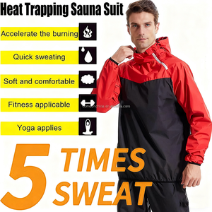Combinaison de sauna avec capuche pour hommes et femmes, haut à manches longues, veste de sauna, pantalon, ensemble de sport, course à pied, entraînement, tenue de sport, survêtement - Product Image 3