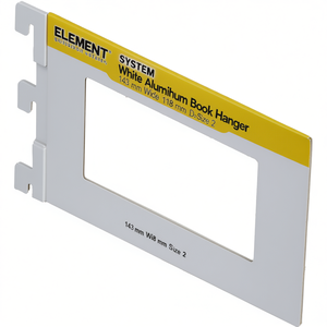 ELEMENT SYSTEM White Aluminum Book Hanger 143 mm Wide 118 mm Deep Pack Size 2 - Product Image 3