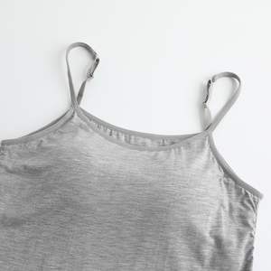 Custom Logo Adult <b>Camisoles</b> Breathable Cotton Twill Blend Skin Friendly Fabric Plus Size Teenagers Tank <b>Tops</b> - Product Image 4