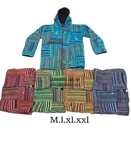 Algodón nepalí chaquetas de invierno sudaderas con capucha de la India con cremallera teñido algodón chaquetas de invierno patchwork chaquetas nepalí chaqueta fleech - Product Image 1