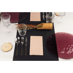 Serviettes blanches 48x48cm imprimé Capri Terracotta pliées 1/8 Bambulux Eco 300pcs B2B - Product Image 3