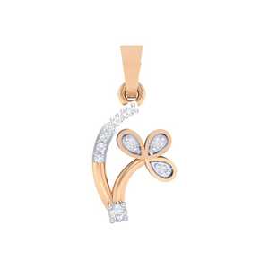 Colgante de Oro Certificado de 14Kt/18Kt con 0.07ct de Peso Total de Diamantes, 10 Diamantes Reales, Múltiples Colores de Oro y Elegantes Dijes - Product Image 2