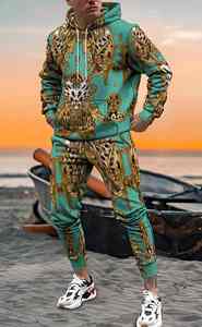 3D <b>Leopard</b> <b>Print</b> Men's 2-Piece Outfits Oversized <b>Hoodie</b> Pants Autumn/Winter Sweatshirt Sets Plus Size Breathable Tracksuit Suits - Product Image 6