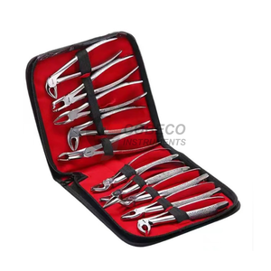 Extraction Forceps Kit Professional Dental Surgical Stainless Steel Sterilizable Instruments Set - Product Image 1