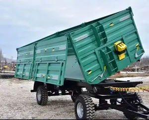 erschwingliche Qualität 4-Rad 8-Tonnen-Kippelauflieger für Landwirtschaft mit Traktor/Hydraulik-Kopfhauflieger 8 Tonnen