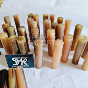 Rouleau de corne de buffle rouleau de corne de boeuf rouleau de corne artisanale polie pour poignées de couteau timbre de sceau de cire faisant du matériel de l'Inde - Product Image 2