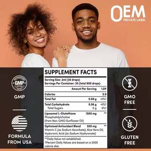 OEM lipozomal glutatyon takviyesi 2000mg glutatyon sıvı C vitamini ile damlalar, karaciğer detoks için <span class=keywords><strong>Curcumin</strong></span> trans-resveratrol - Product Image 2