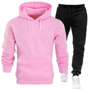 Premium épais 450GSM coton polaire pull ensemble de survêtement surdimensionné couleur unie à capuche et pantalon de jogging - Product Image 3