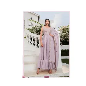 Standard Quality New Trendy Nayra Cut Suit for Party and Festival Wear Women Salwar Suit from Indian Exporter and Supplier