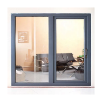Fenêtre coulissante en verre double vitrage noir au design moderne personnalisé, fenêtres coulissantes en aluminium de haute qualité pour maison et villa