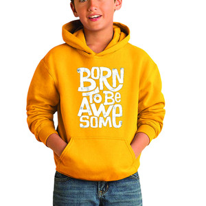 Sudadera con capucha térmica personalizable para niños, diseño de Jersey de lana transpirable, bordado de manga larga de algodón, Térmica de invierno - Product Image 5