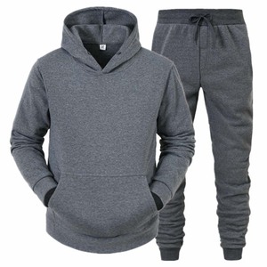 Conjunto de chándal de lana pesada para hombre, trajes de jogging de 2 piezas de invierno, chándales informales de 500g para hombre - Product Image 4