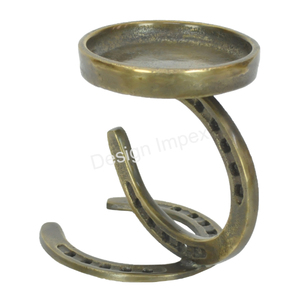 Brass Antique Horse Shoe Style Candle Holder Table Decoration Items <b>Cheap</b> Price Metal Crafts - Product Image 4