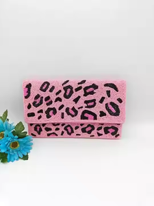 Sac à main perlé fait à la main pour filles pochette à monnaie souple avec broderie artisanat point de croix et couture taux de gros - Product Image 3