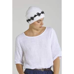 หมวกบีนนี่ขนสัตว์พรีเมี่ยมสำหรับผู้หญิงดีไซน์สวยให้ความอบอุ่นและสบายหรูหราเพื่อยกระดับสไตล์ฤดูหนาวลายดอกไม้ของคุณ - Product Image 6