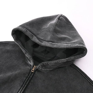 Sweats à capuche surdimensionnés en coton 100% de haute qualité, unis, personnalisés, pour hommes, nouveau design - Product Image 4