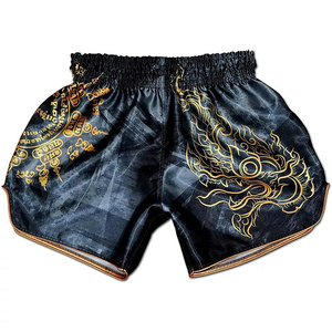 Shorts d'entraînement MMA personnalisés avec logo imprimé, respirants, extensibles, légers, à séchage rapide, en polyester/spandex, motif uni décontracté pour hommes - Product Image 4
