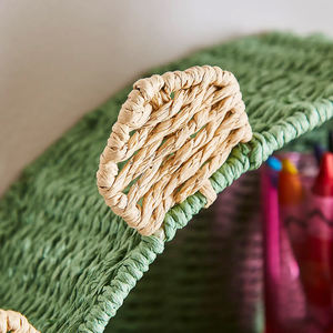 Custom Dinosaur Shape Wicker <b>Shelf</b> for <b>Kids</b> Room Decor Handwoven Rattan Animal Storage <b>Shelf</b> Nursery <b>Wall</b> Decor Supplier - Product Image 2