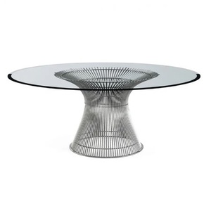 Mesa de centro de metal con cuentas de alambre para servir café, muebles de lujo para el hogar, mesa Industrial moderna, forma redonda, características atractivas - Product Image 2