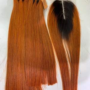 Brun Ombre HD Lace Front Perruque 100% Vietnam Cheveux Humains Os Style Droite Vente Chaude 100% Vierge Lace Front Perruques Couleur Noire - Product Image 5