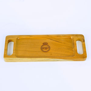 Bandeja de servicio de madera de estilo minimalista, organizador de manijas funcionales elegantes para cocina, sala de estar, mesa de centro decorativa - Product Image 3