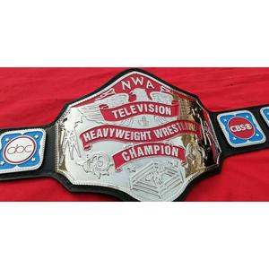 NWA Television Heavyweight <b>Wrestling</b> Champion <b>Belt</b> Real Cowhide Leather Nickel Plated Zinc Metal Sport Equipment HES073 Model - Product Image 1