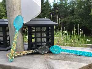 Directamente India mejor calidad resina hecha a mano tenedor cuchara utensilios de madera altamente pulido cocina servir logotipo personalizado Home Hotel - Product Image 4