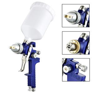 Pistolet de pulvérisation HVLP de finition automatique avec embouts de 1.4/1.7/2.0mm et outils de nettoyage Kit de buse d'économie de peinture personnalisable OEM - Product Image 2