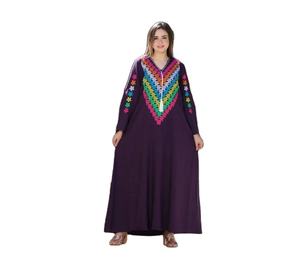 ชุดคลุมยาวพิมพ์ลายดอกไม้ทำด้วยมือสไตล์อินเดียขนาดพิเศษชุดเดรสอาบายาธรรมชาติยาวถึงพื้นสำหรับฤดูหนาว - Product Image 1