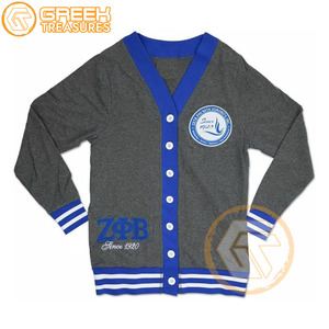 Cárdigan bordado de acrílico Zeta Phi Beta personalizado Sorority de alta calidad, suéteres transpirables griegos más finos para mujer, cárdigans - Product Image 5