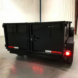 Remorque à benne basculante d'occasion 7x14 avec moteur à engrenages pour tracteurs de chantiers remorques agricoles - Product Image 2