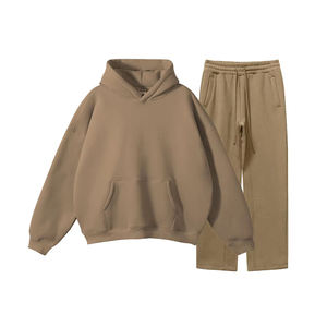 Conjunto de Sudadera con capucha y pantalones de chándal con lavado ácido desgastado, chándales personalizados holgados de gran tamaño, pantalones de chándal acampanados - Product Image 3