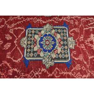 Turkish Rug, 3.3x7.8 ft Area Rug, <b>Red</b> Southwestern <b>Wool</b> Vintage Rug - Product Image 5