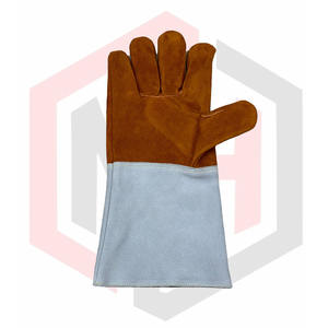 Guantes DE SEGURIDAD DE CUERO Partido de vaca de alta calidad Forro a prueba de calor para soldadores - Product Image 5