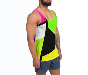 Bodybuilding <b>Men's</b> Tank Top Cotton Blend Workout Vest Lightweight <b>Beach</b> Summer <b>Shirt</b> Anti-Shrink Embroidery - Product Image 4