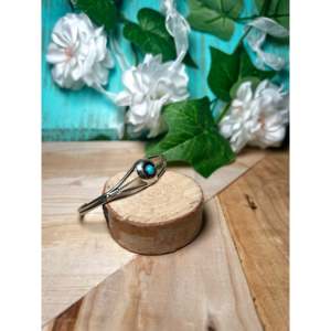 Navajo Kingman Turquoise & Sterling <b>Silver</b> <b>Cuff</b> <b>Bracelet</b> Cultural Collectible Jewelry - Product Image 2