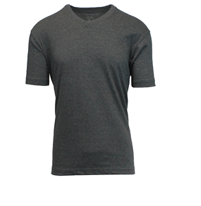 Spandex/coton col en V couleur unie respirant tricoté à manches courtes coupe ajustée décontracté hommes conception personnalisée imprimé T-Shirt - Product Image 2