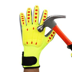 Gants industriels durables Gants de sécurité en cuir Tpr avec revêtement de paume en nitrile sableux pour mécanique - Product Image 6