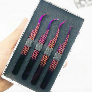 Pince à épiler professionnelle droite pour sourcils, en acier inoxydable, longueur 10 mm, pointe lisse, anti-magnétique, poignée confortable pour - Product Image 6