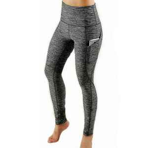 Pantalones de Yoga de alta elasticidad para mujer, mallas deportivas de cintura baja para levantar la cadera para correr, entrenamiento físico, pantalones negros de entrenamiento físico - Product Image 1